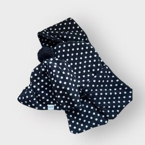 Gap Kids Black & White Polka Dot Fleece Hat and Scarf Set | One Size